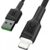 Green Cell USB 3.0 > Lightning (ST-ST) 1,2m Ladekabel LED Schwarz